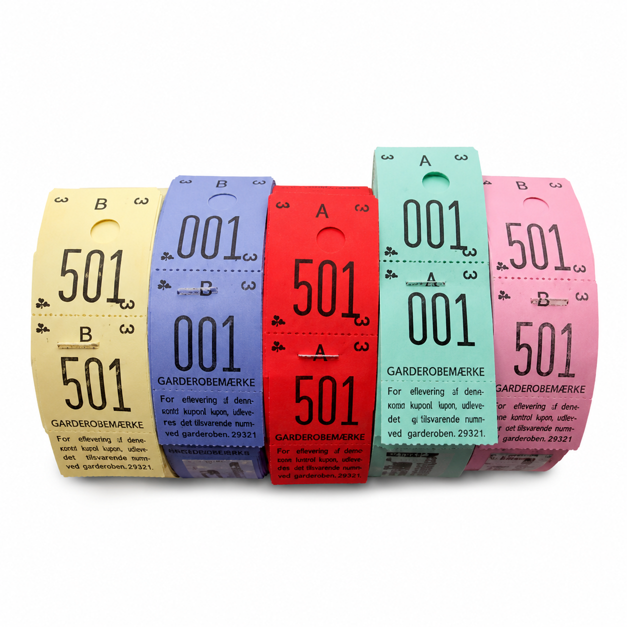 Eight shirts arranged on table in black, olive, grey, blue, white, red, mustard, and green.