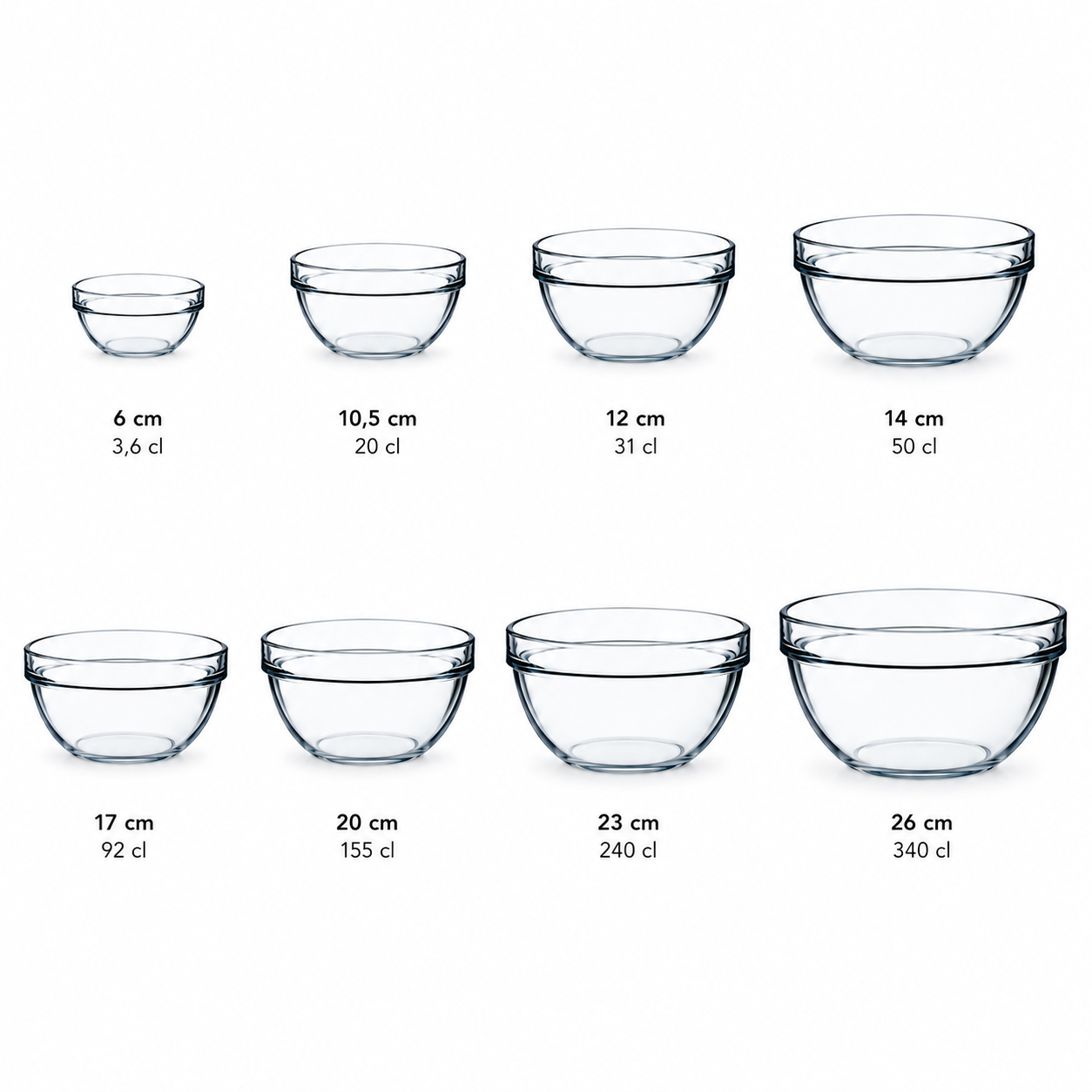 Glasskåle 10.5 cm.  20 cl. thumbnail 1